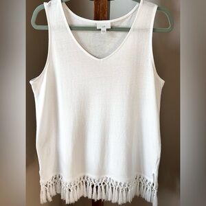 Hi White Sleeveless Top